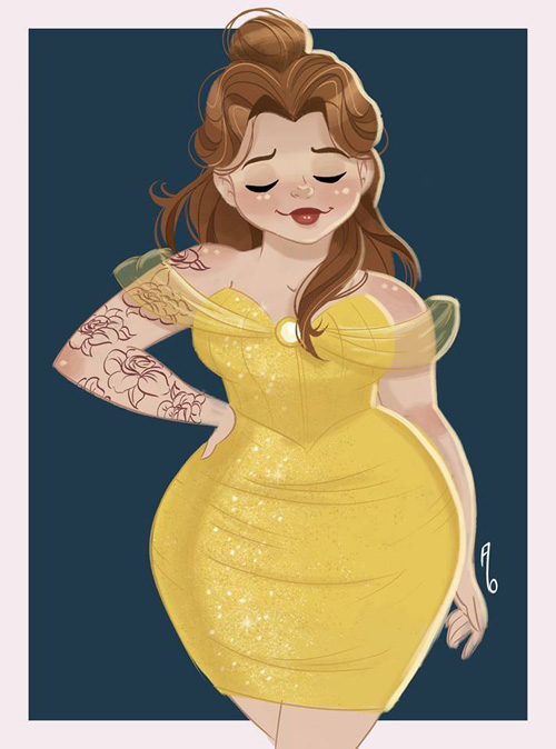 Curvy Disney Princess Pinups