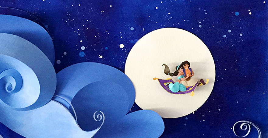 Disney Art Made from Layers of Paper