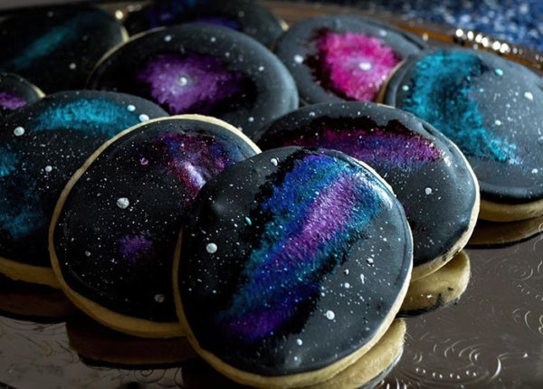 Space Wedding Cake Cupcakes & Cookies 