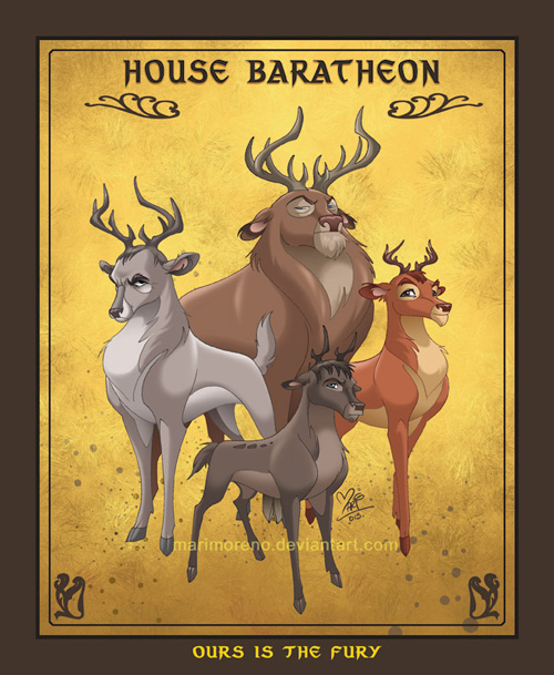 Game of Thrones Houses as Disney Animals