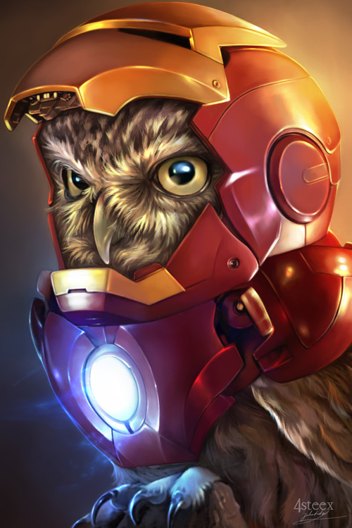 Avengers as Owls Fan Art
