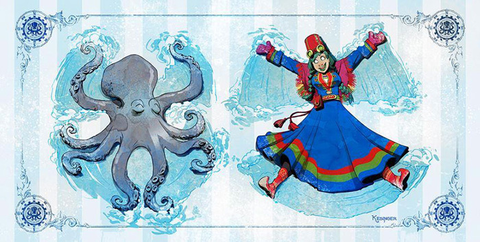Pet Octopus Steampunk Art