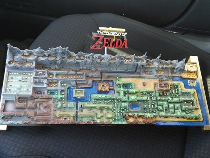 3D Printed Original Legend of Zelda Map
