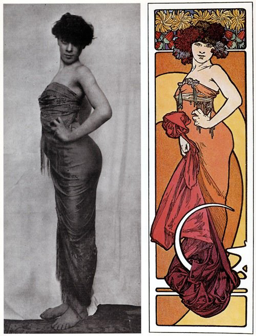 Alphonse Mucha Art & Model Comparisons