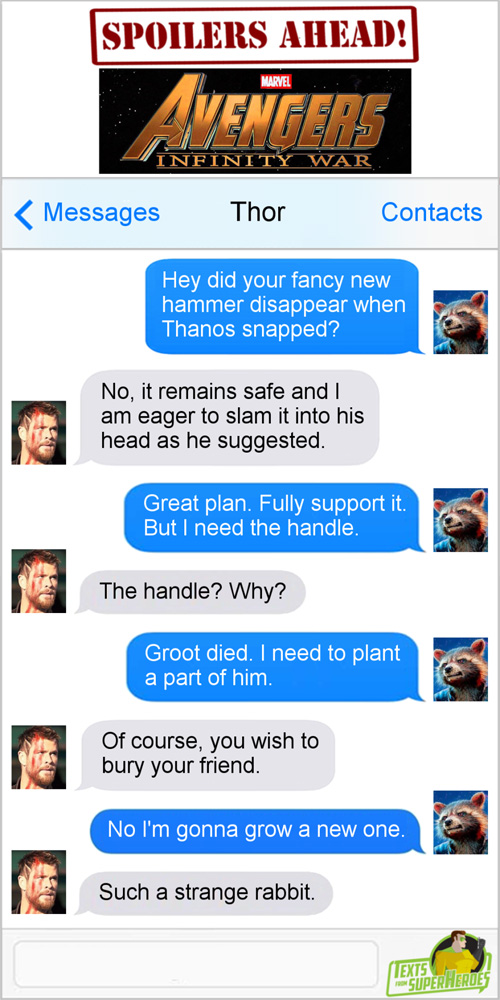 Avengers: Infinity War Texts