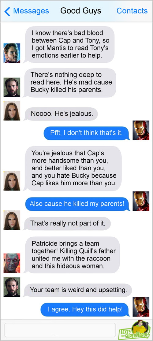Avengers: Infinity War Texts