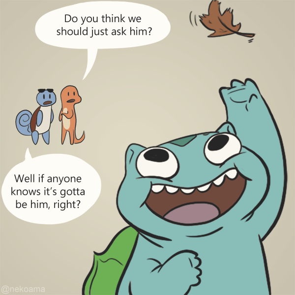 Bulbasaur in Fall Comic