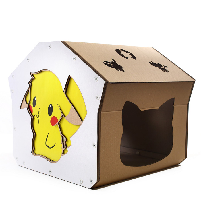 Geeky Cardboard Cat Houses