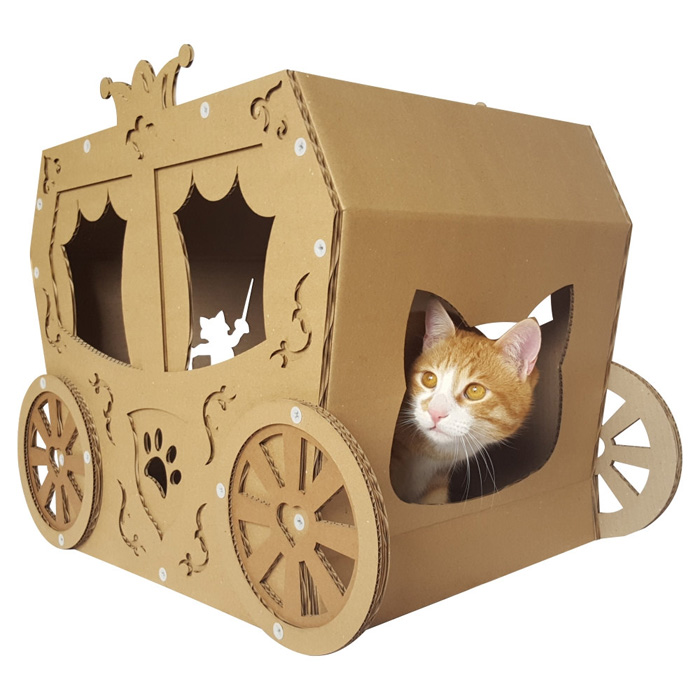 Geeky Cardboard Cat Houses