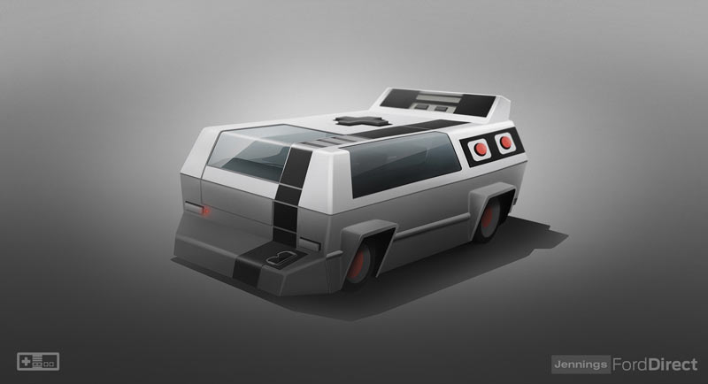 8 Classic Game Consoles Redesigned as Cars
