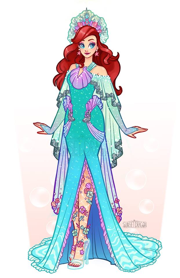 Disney Princess Fan Art Gown Designs