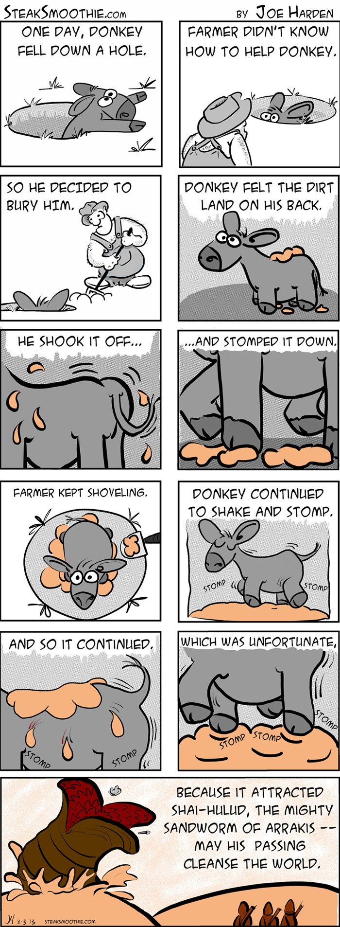 Donkey in the Hole Comic