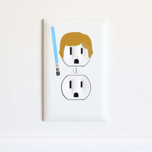 Geeky Electric Outlet Stickers