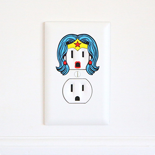 Geeky Electric Outlet Stickers