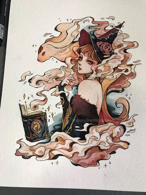 Fantasy Ladies Watercolor Art