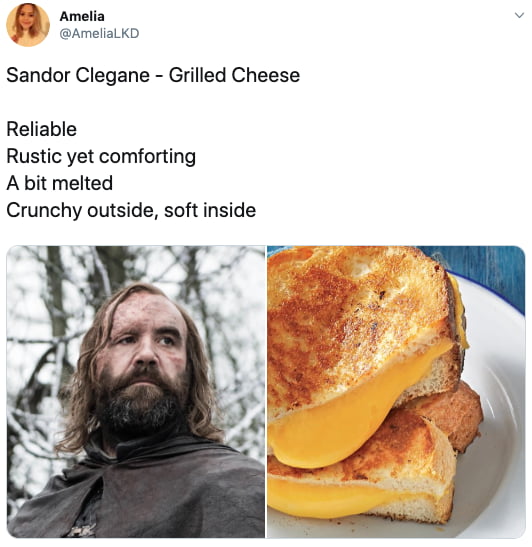 Game of Thrones Male Characters as Sandwiches
