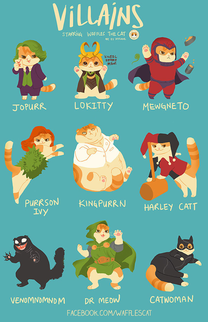 Waffles the Cat as Geek Characters