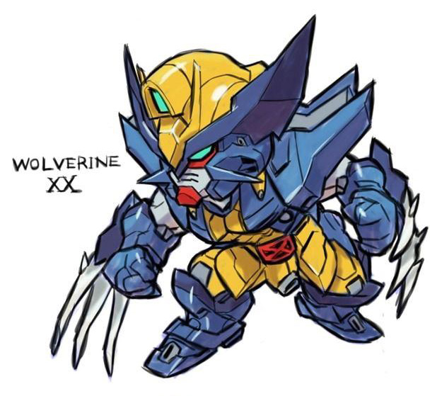 Gundam x X-Men Crossover Fan Art