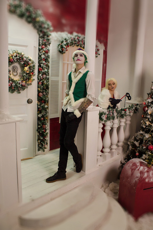 Christmas Harley Quinn & The Joker Cosplay