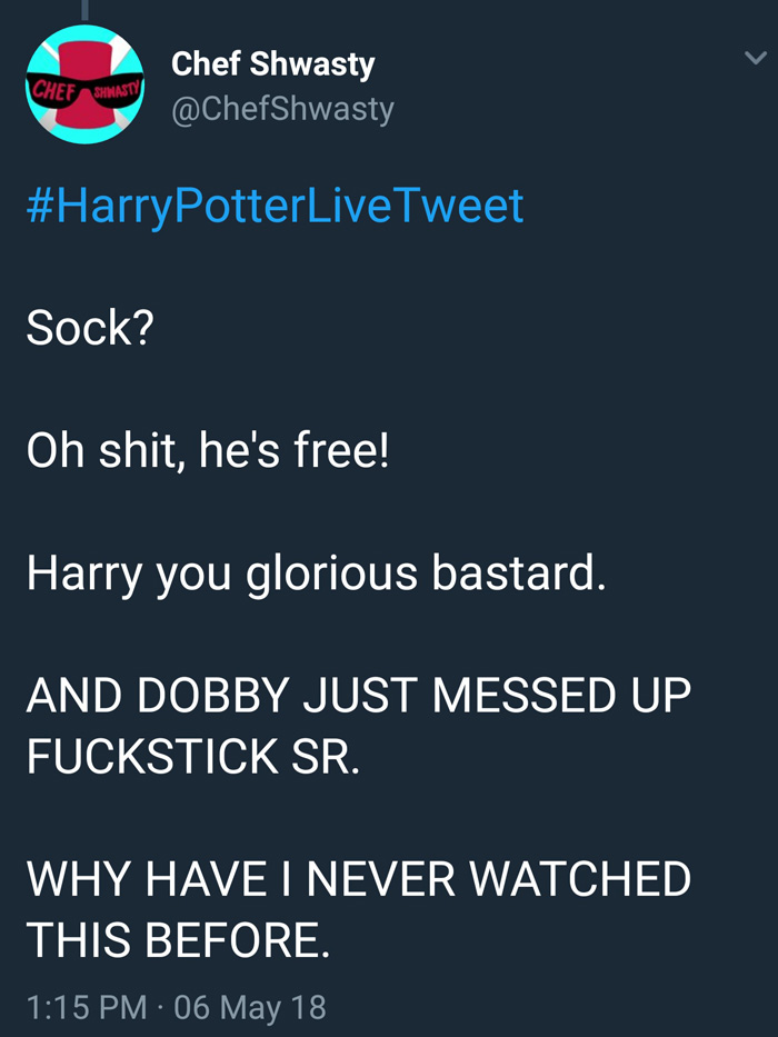Harry Potter Live Tweets Part 2