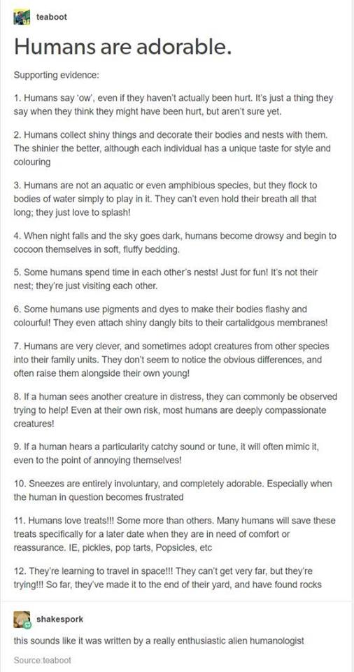 12 Reasons Why Humans are Adorable