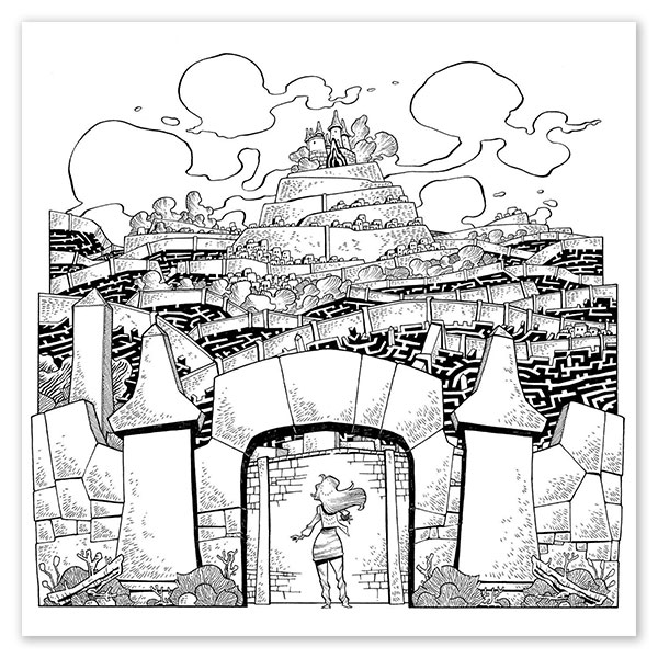 Labyrinth Adult Coloring Book