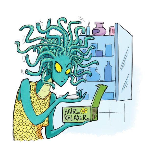 Medusa Fixing Her Hair Comic