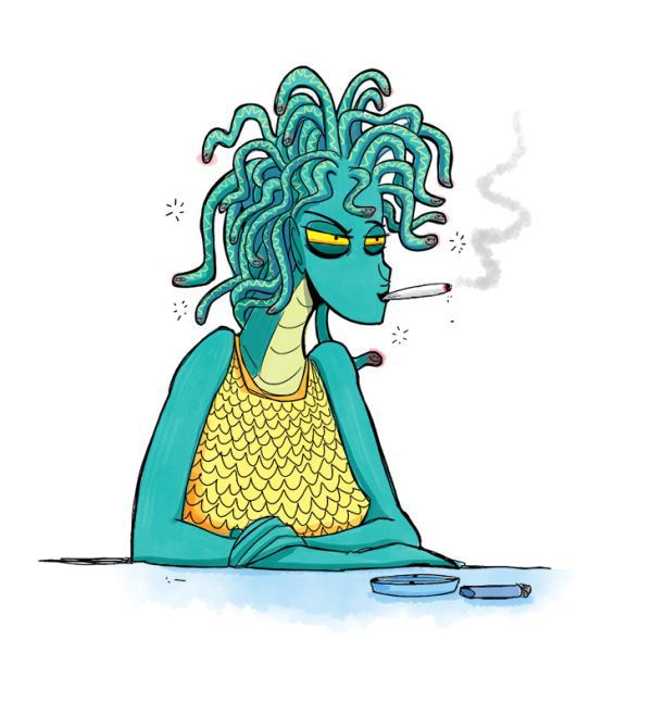 Medusa Fixing Her Hair Comic
