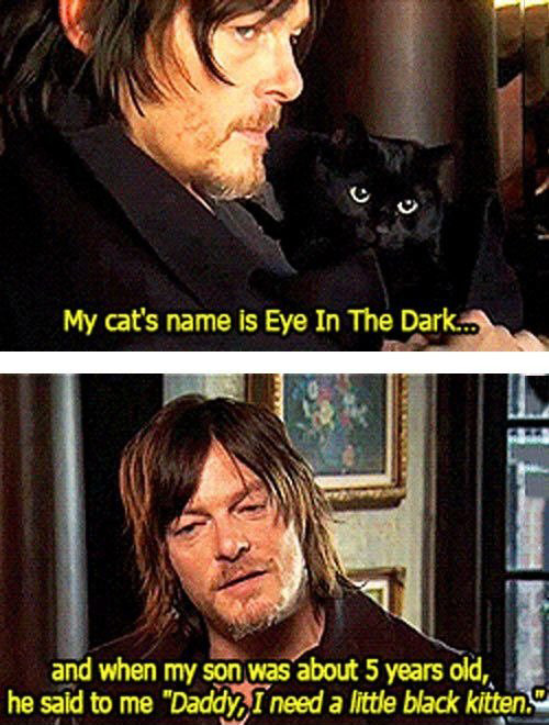  Norman Reedus and His Cat