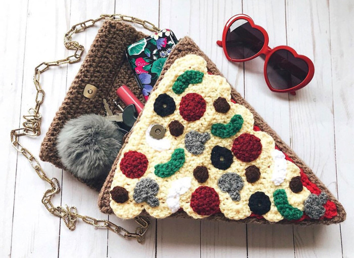 Crochet Pizza Purse