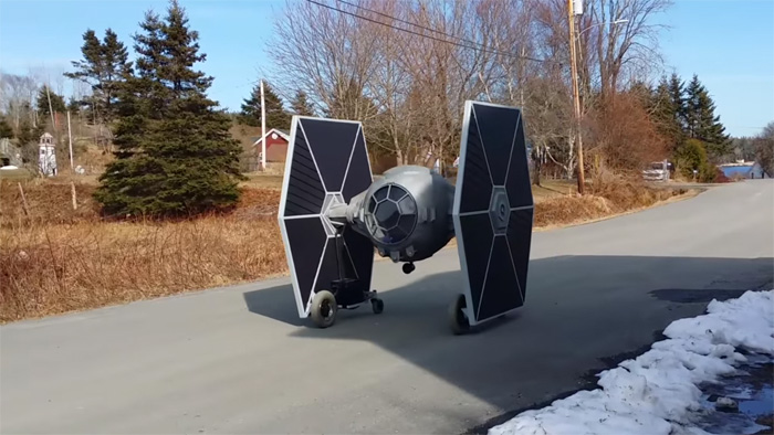 Driveable Homemade Star Wars Tie Fighter