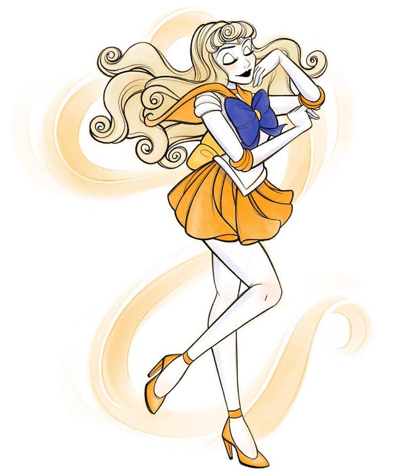 Sailor Moon x Disney Princesses Fan Art