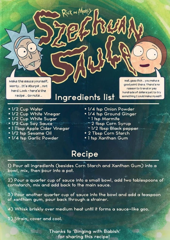 Rick and Morty Schezwan Sauce Recipe