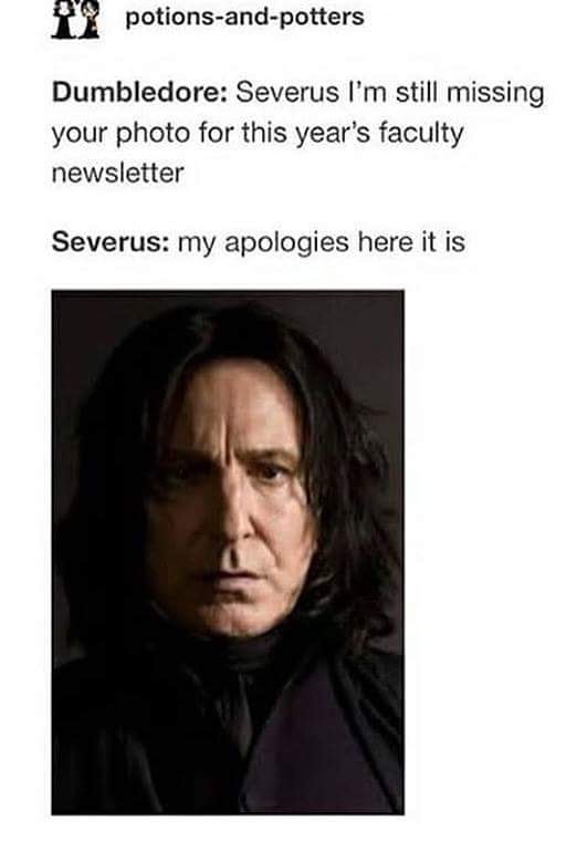 Severus Snape and The Possible Photoshoot