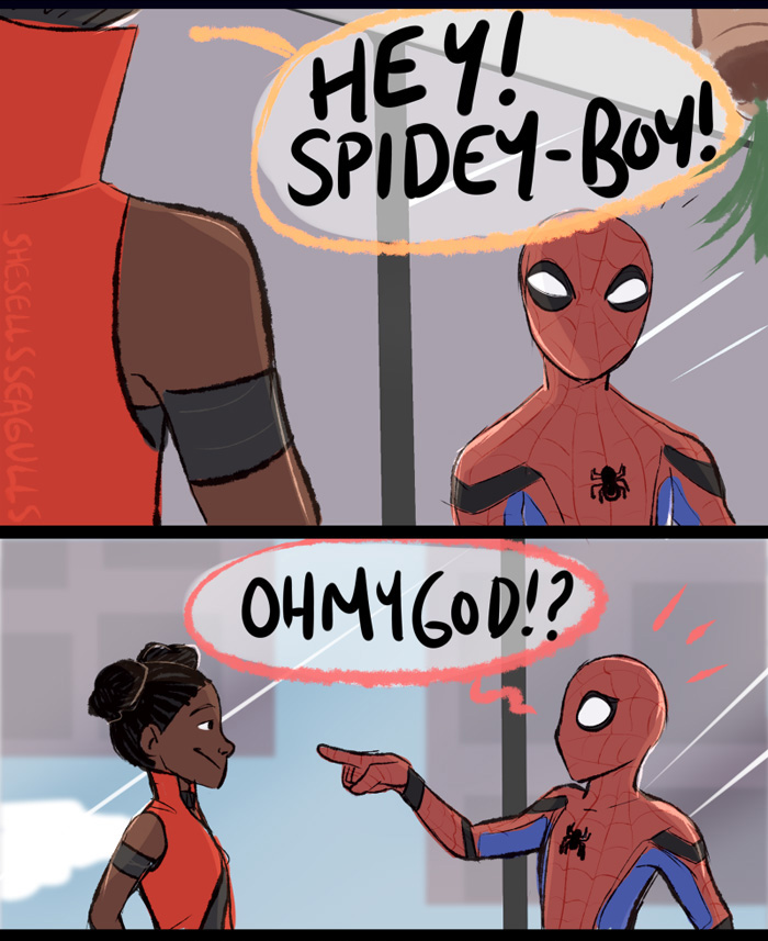 Shuri and Spider-Man Comic