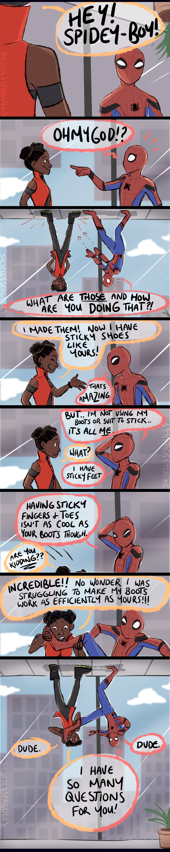 Shuri and Spider-Man Comic