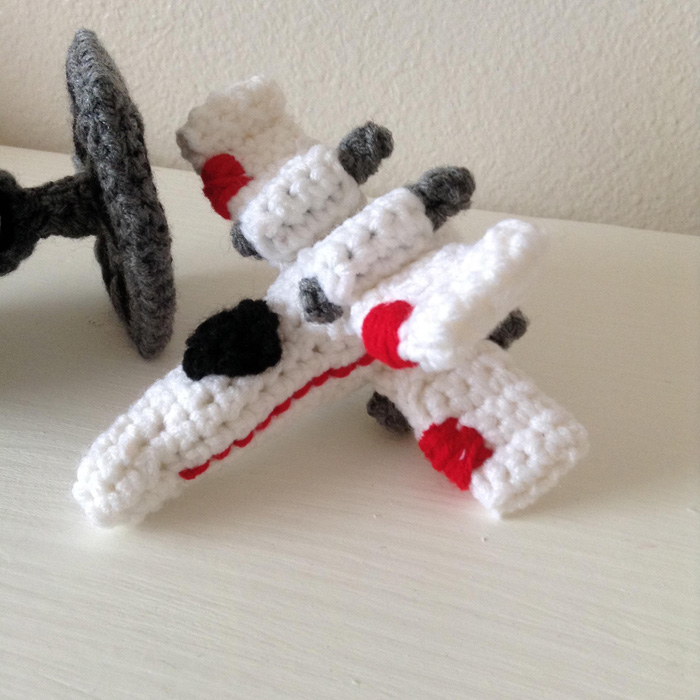 Crocheted Star Wars TIE Fighter & X-Wing