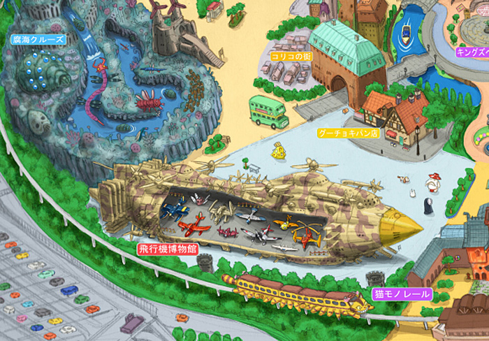 Fan Made Map for Studio Ghibli Theme Park