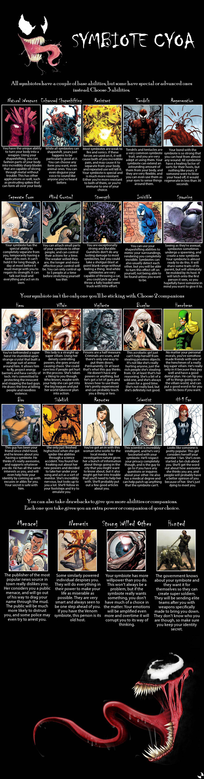 Symbiote Choose Your Own Adventure