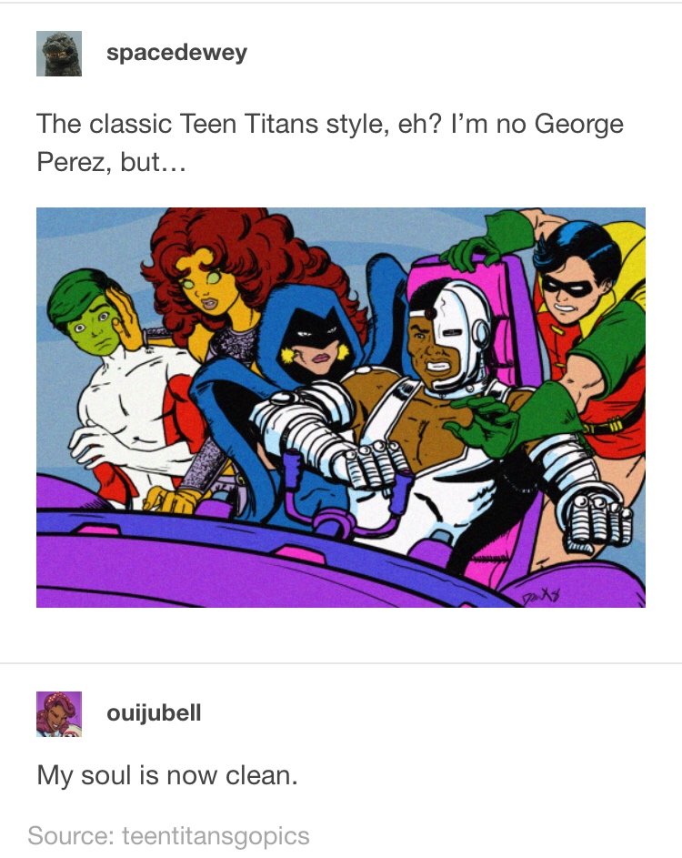 Teen Titans Drawn in Classic Styles