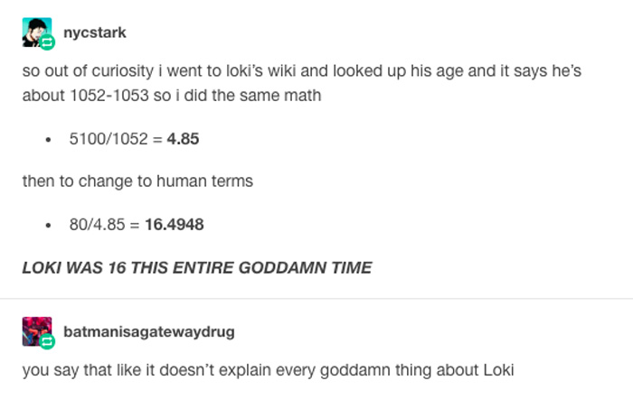 This Is How Old Thor & Loki Are in Human Terms