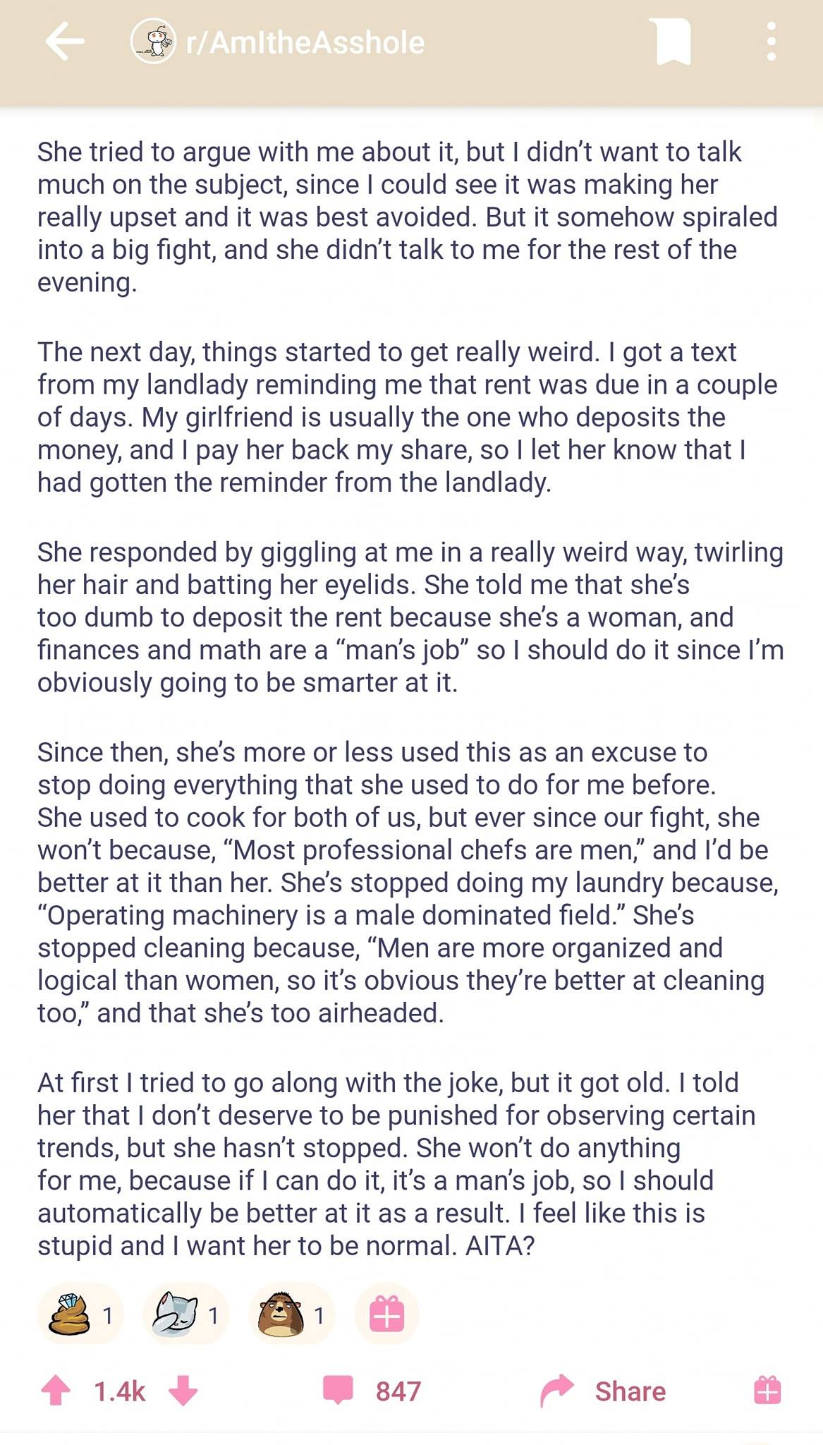 Boyfriend Says Stupid Sexist Things and Gets Served