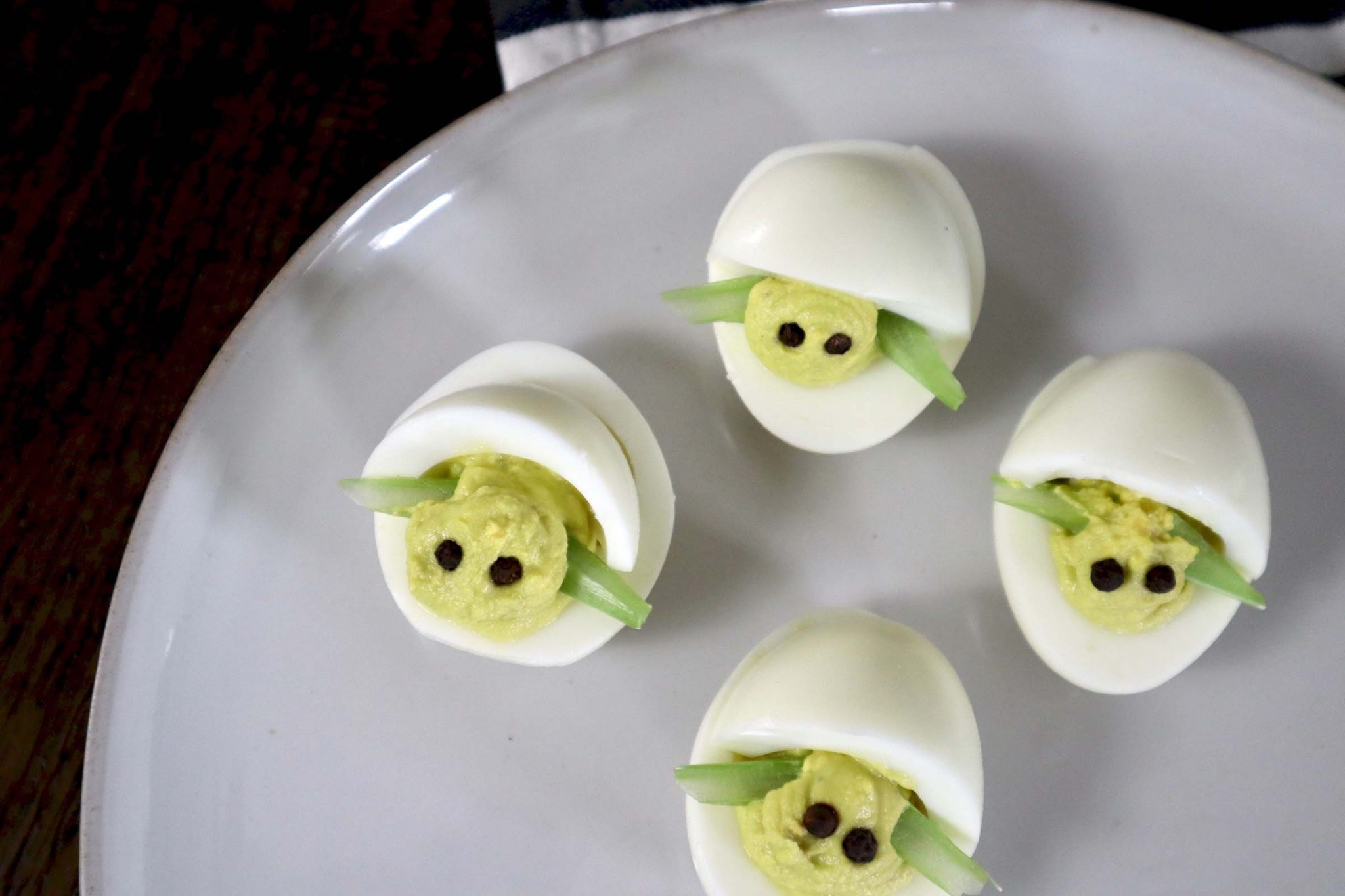 Baby Yoda Deviled Eggs With Avocado