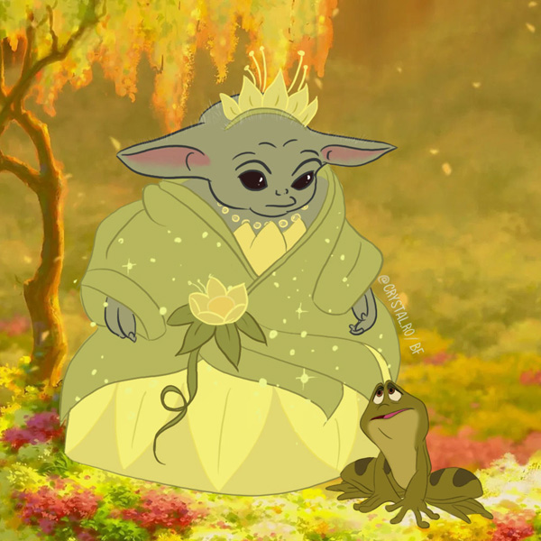 Baby Yoda As Disney Princesses
