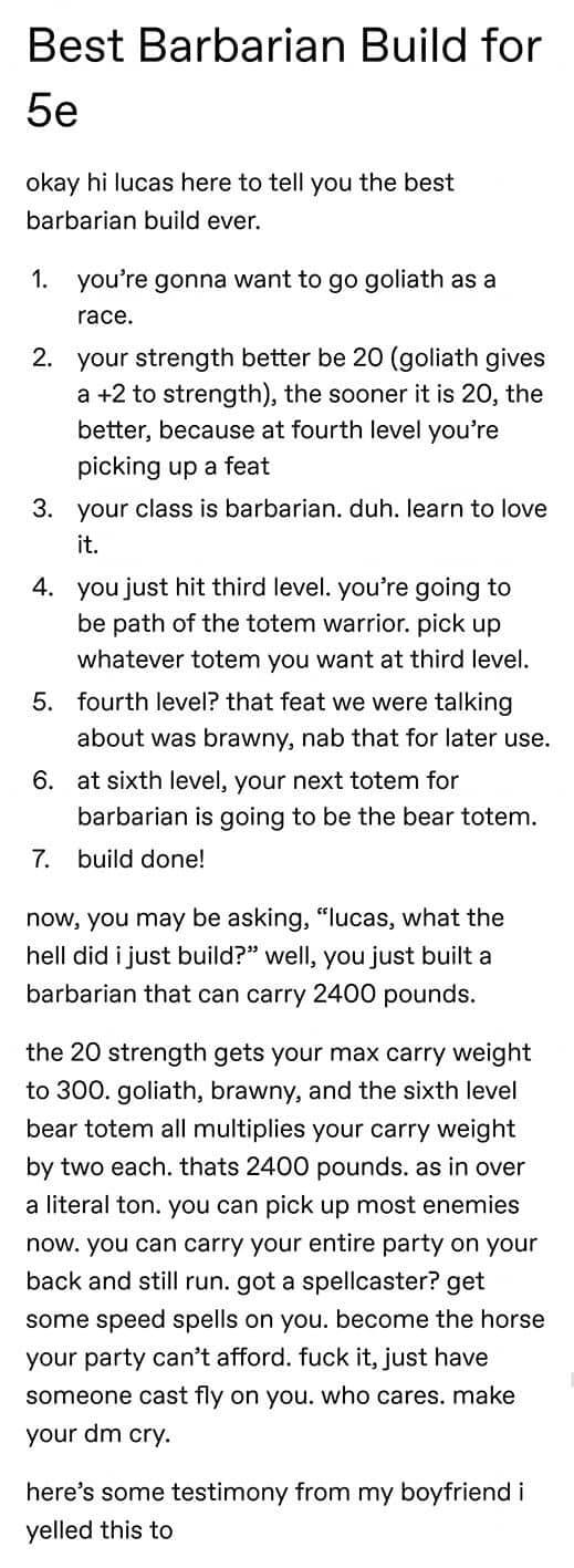 barbarian leveling guide 5e