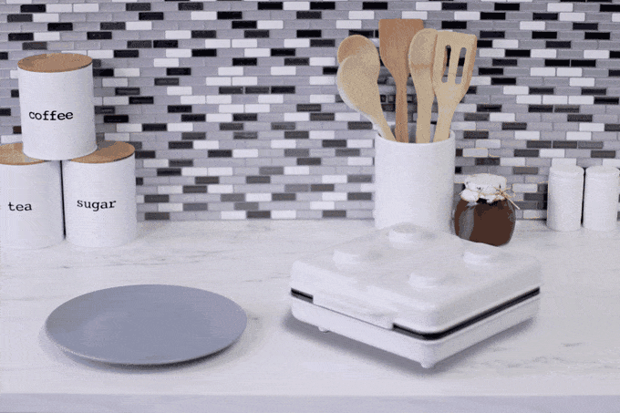 The Worlds First Building Brick Breakfast Waffle Maker