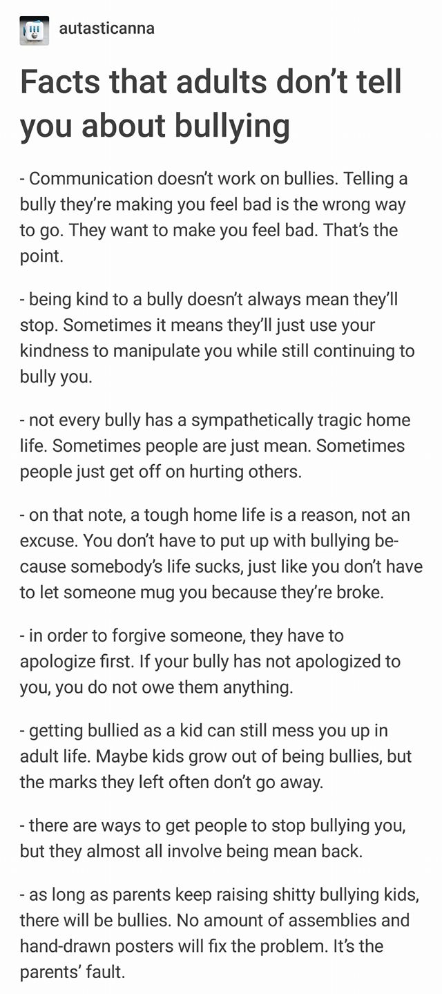 Facts That Adults Dont Tell You About Bullying