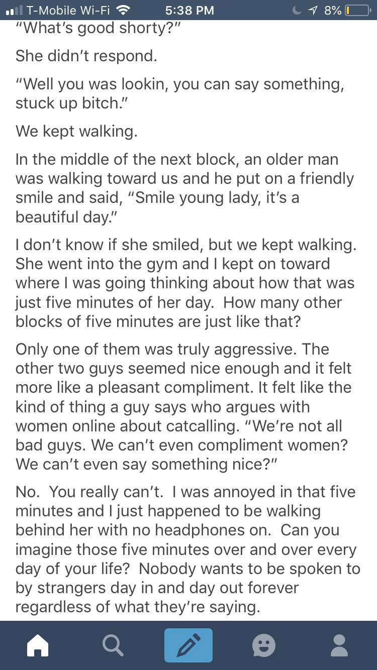 A Mans Take on Witnessing a Woman Being Catcalled