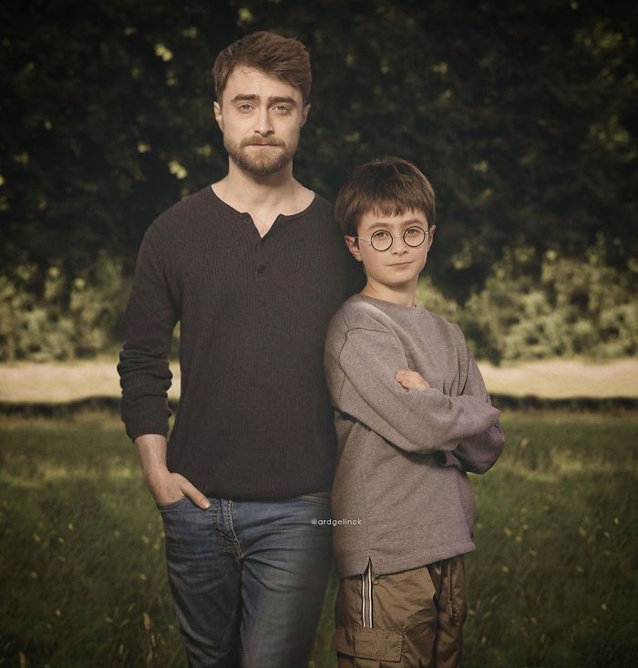 Celebs Photoshopped With Their Younger Selves