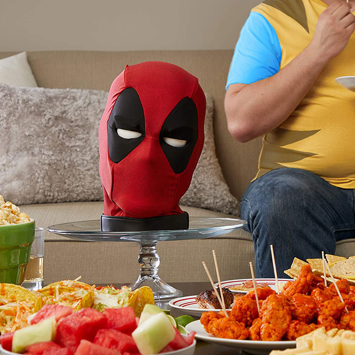 Interactive Moving Talking Electronic Deadpool Head 